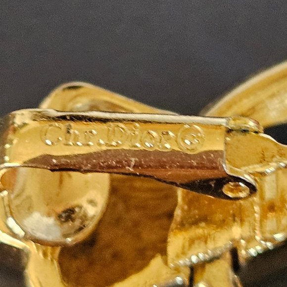 Dior Rhinestone Drop Earrings - Picture 5 of 5